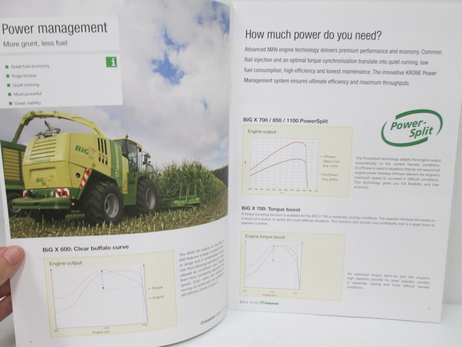 Krone Big X Precision Chop Forage Harvester Tractor Sales Brochure Ag 2013 Specs
