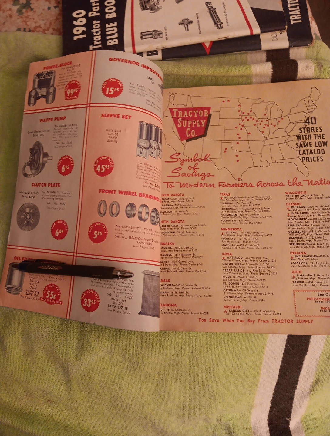 1959 Tractor SUPPLY COMPANY PART GUIDE Blue BOOK Agricultural Machinery Magazine