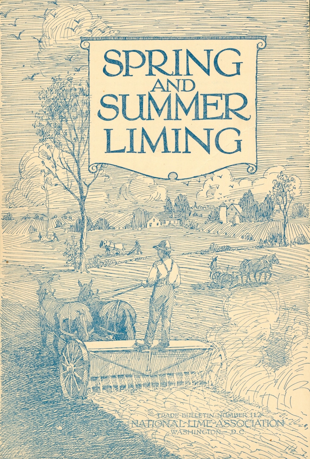 c1920 Spring Summer Liming Bulletin National Lime Assn Washington DC Cover Art