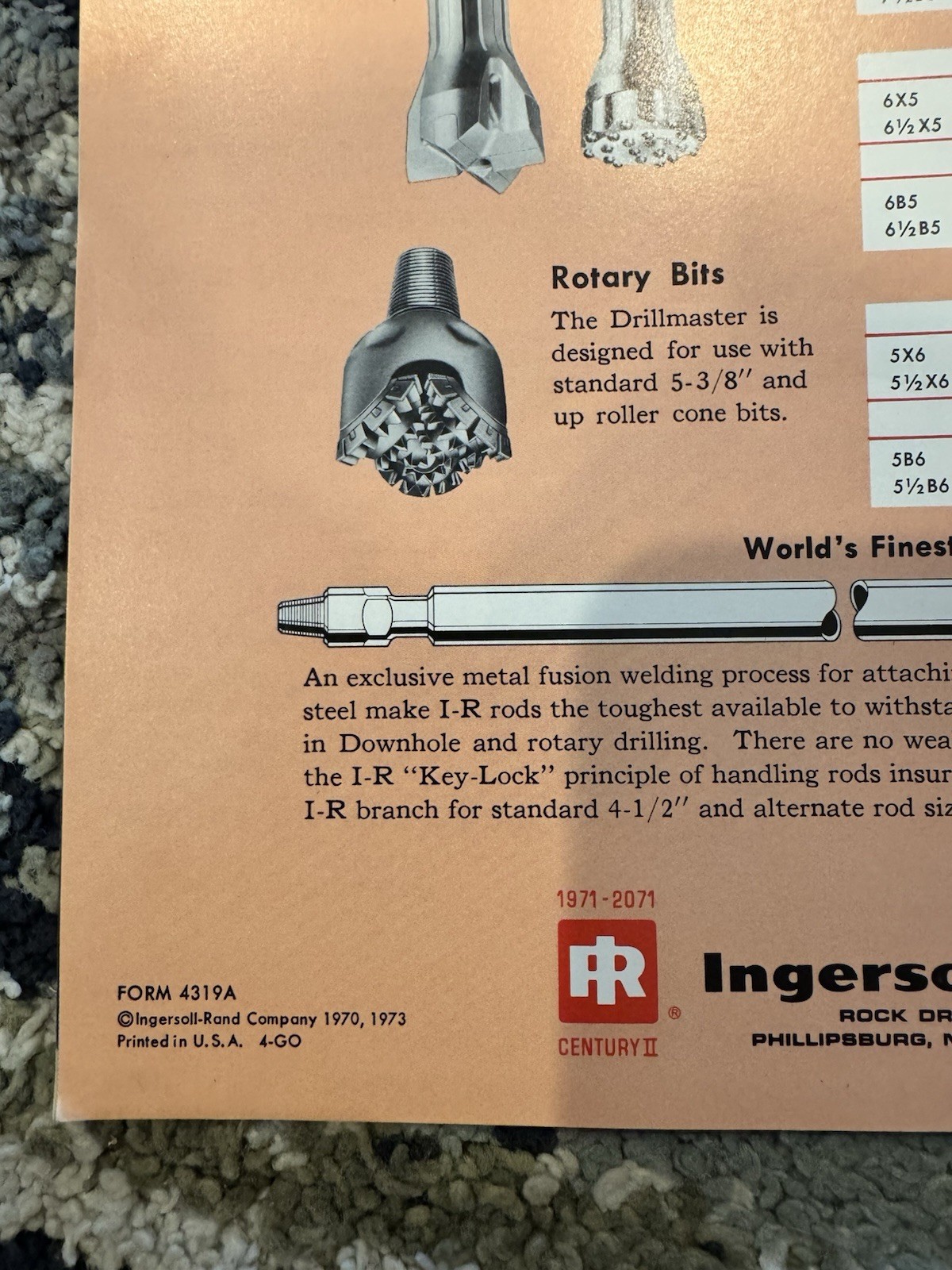 Vintage Ingersoll-Rand Drillmaster Brochure Lot