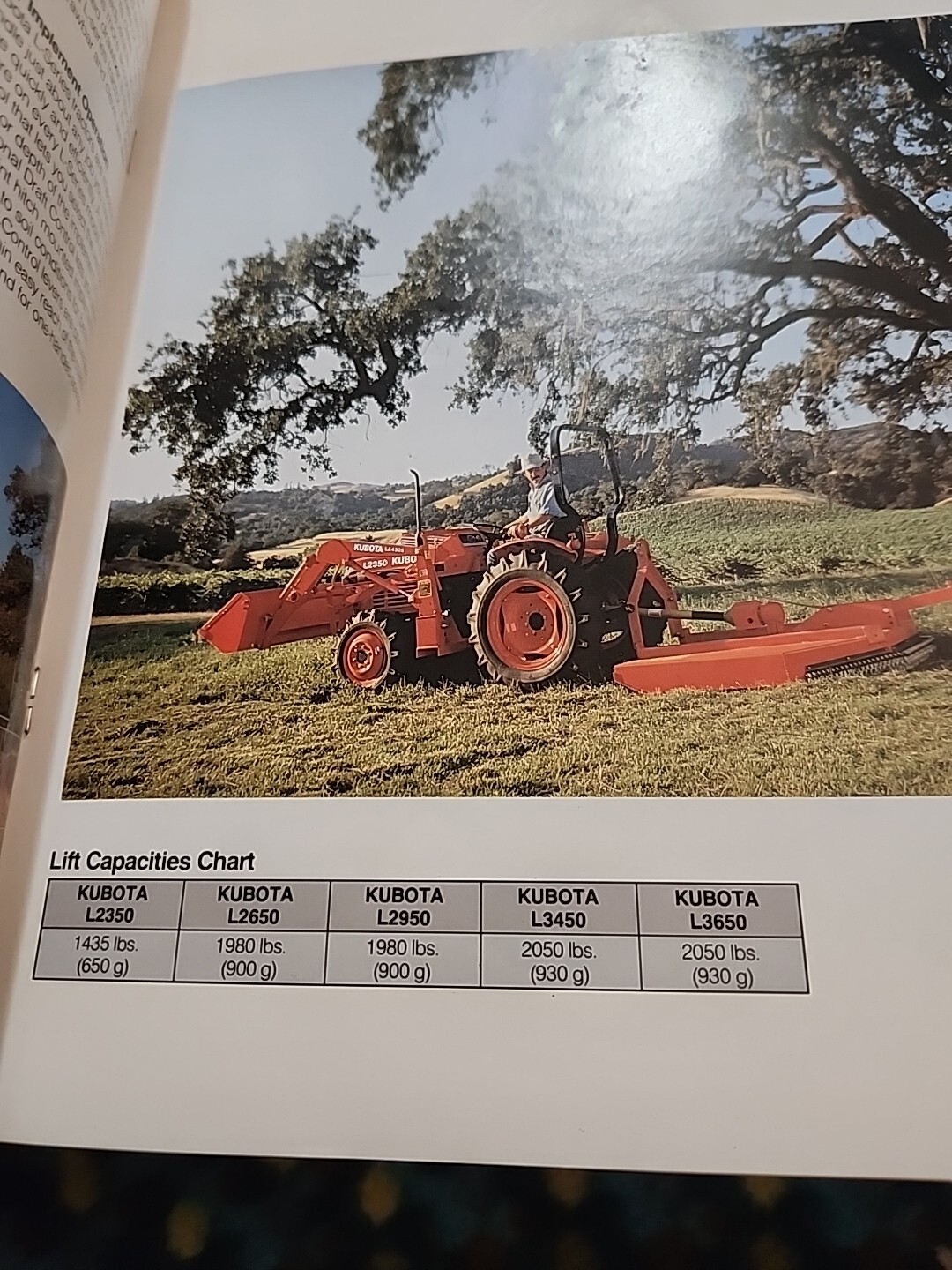 1992 Kubota Tractor Brochure L2350 L2650 L2950 L3450 L3650