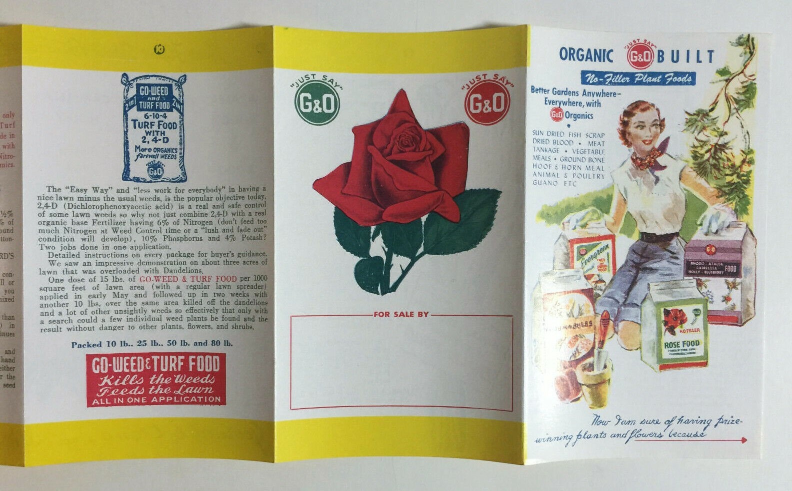 Goulard Olena Organic Plant Foods Fertilizers NJ Gardening Advertising Brochure
