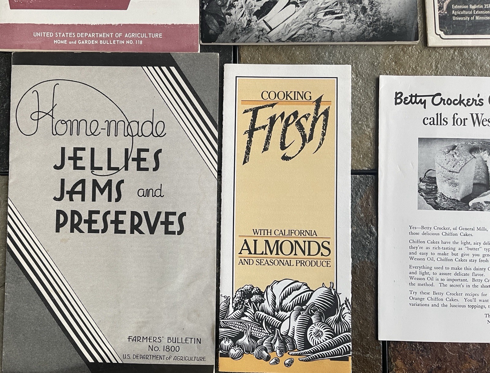 Vintage Veggies And Bulletin, Meat Cooking Nutrition Pamphlets 1970s Cooking