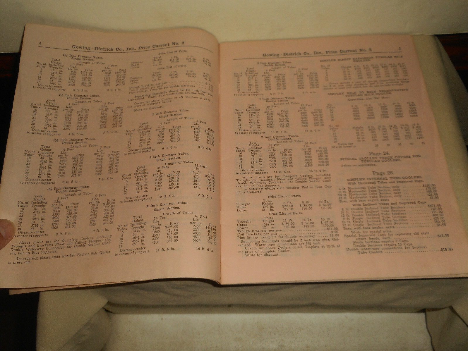 1925 GOWING DIETRICH Co. NY Dairy Farm Ice Cream Equipment Catalog & Letterhead