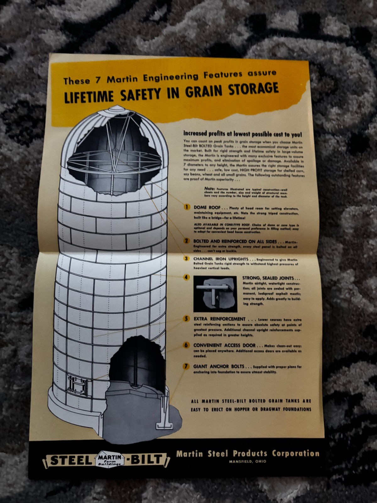 Martin Steel-Bilt Bolted Grain Tanks Silos For 1950 Brochure DCPA26