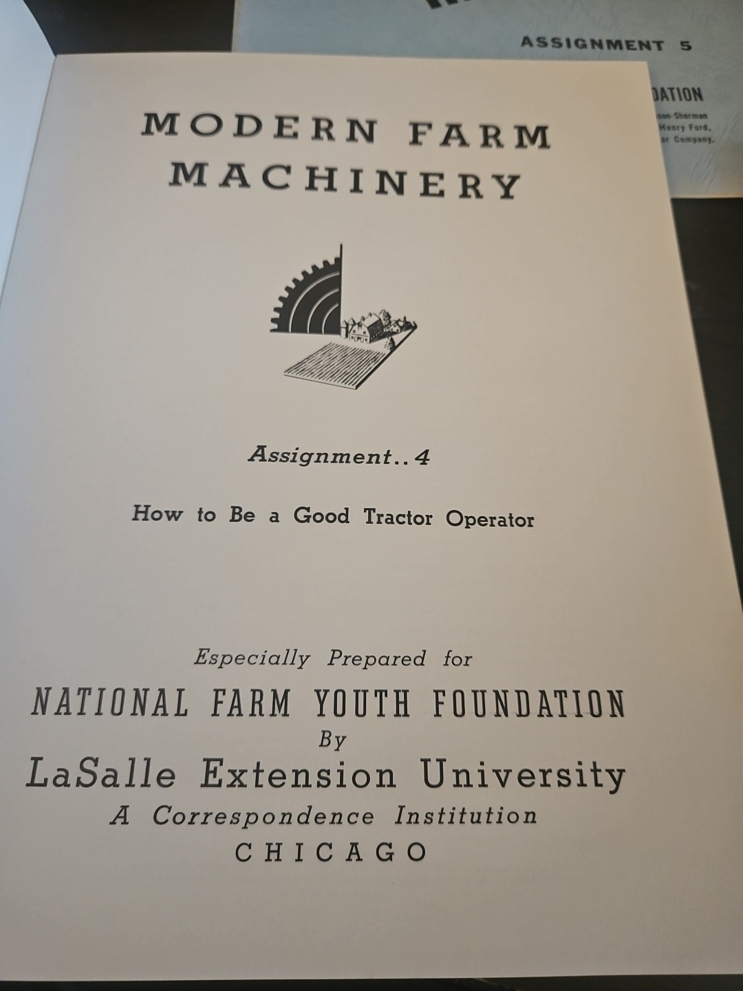 Set Of 5 Modern Farm Machinery Assignment 1-5 National Farm Youth 1941 Vintage