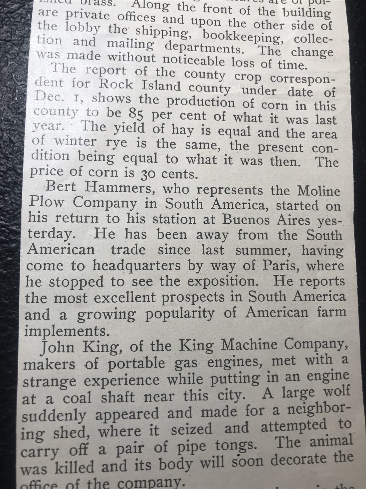 ORIGINAL 1900 Deere & Mansur & Moline Plow Farm Advertising Article