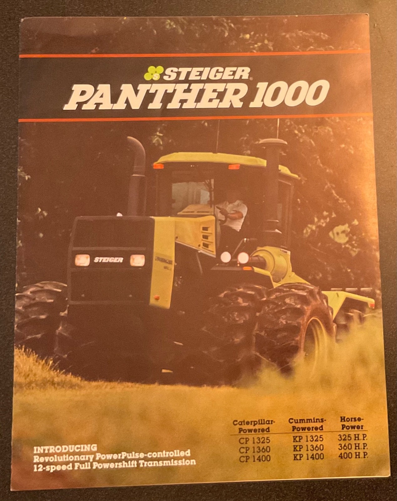 Steiger Panther 1000 Tractor Brochure 289/882/35-1. Caterpillar; Cummins Powered
