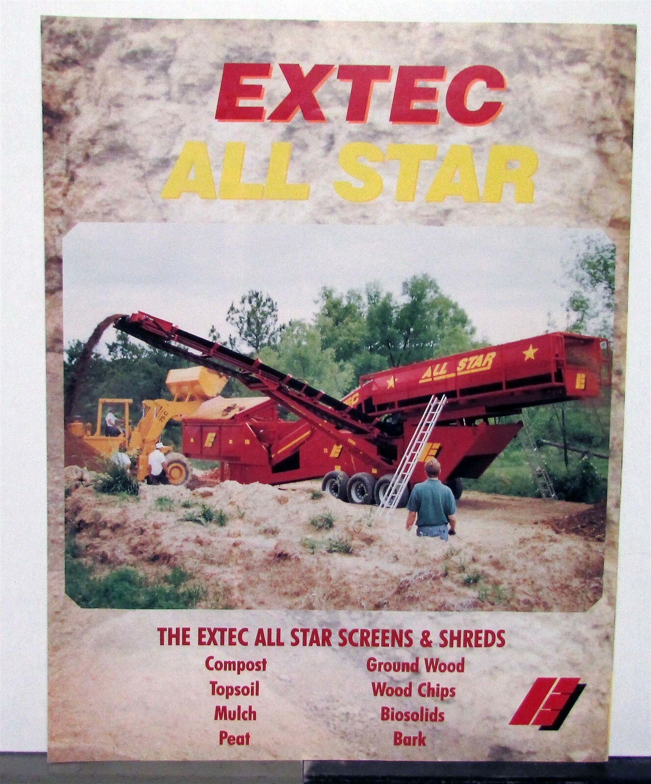 1990s Extec All Star Screens & Shreds Equipment Specs Construction Sale Brochure