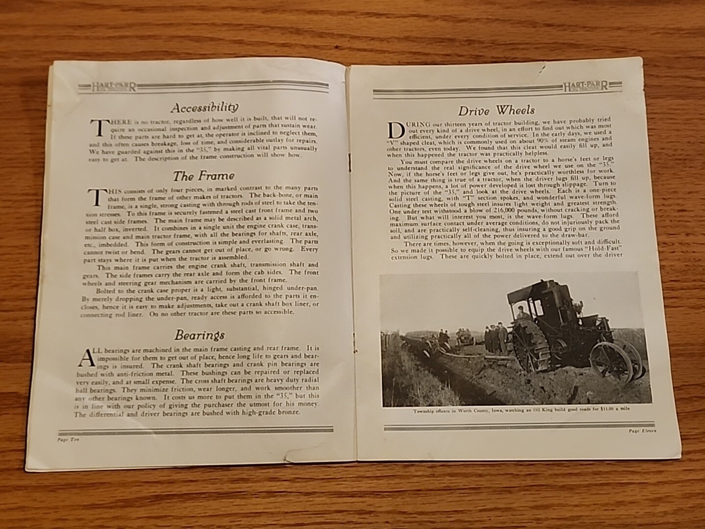 1910&rsquo;s Hart Parr Oilking 35 Prairie Tractor Sales Brochure Catalog Original