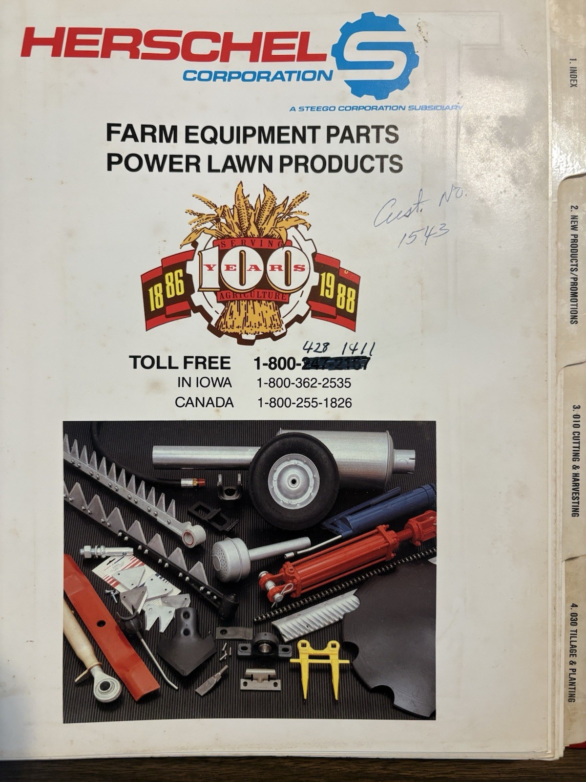 Herschel Corp. Vintage Sales Catalog Serving Agriculture Since 1886
