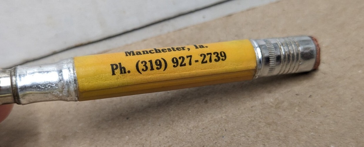 Vintage Elmcrest Farms Production Tested Hampshires Manchester Ia Bullet Pencil
