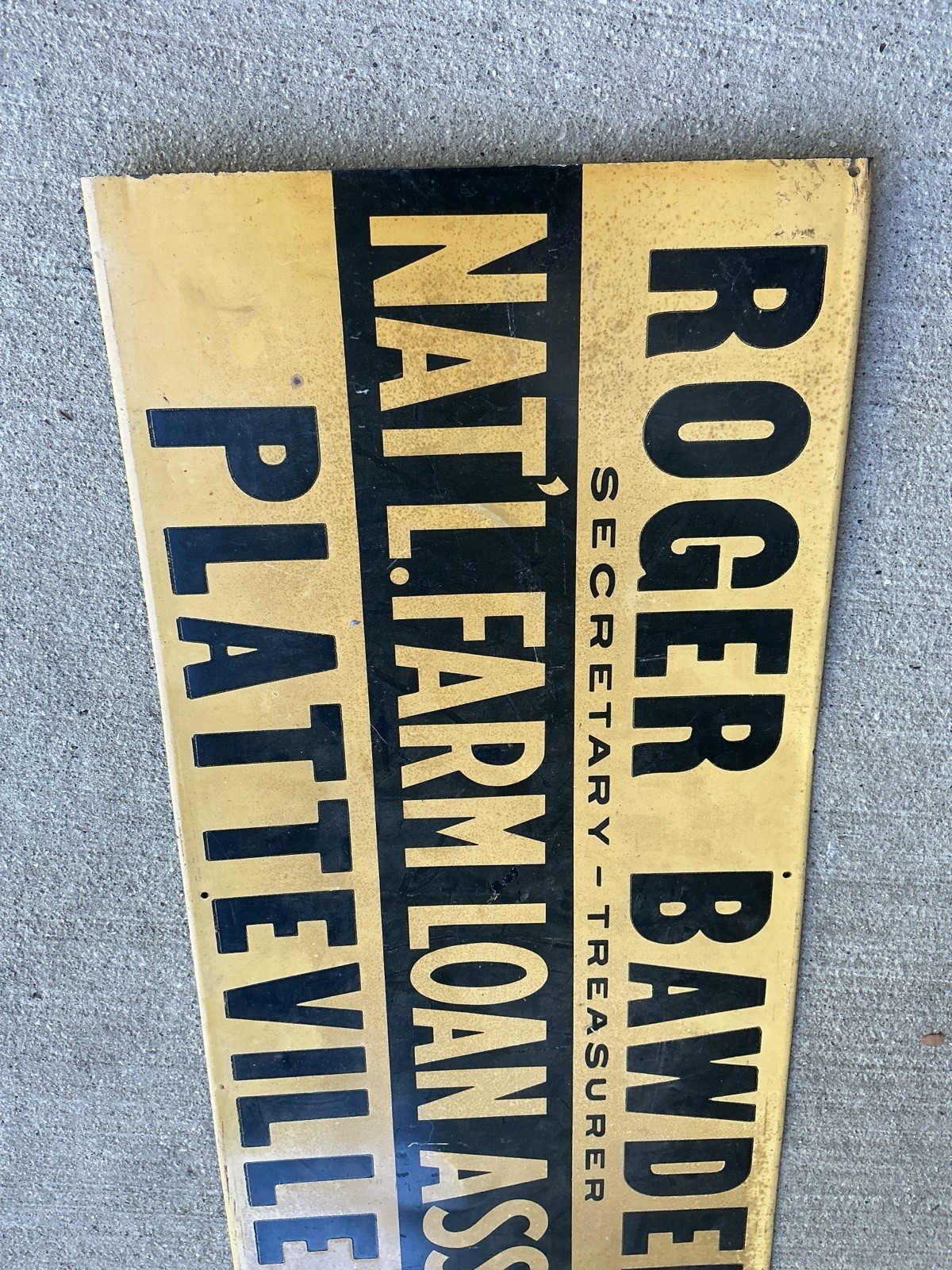 RARE Vintage 23” Metal National Farm Loan Association Sign ***tk