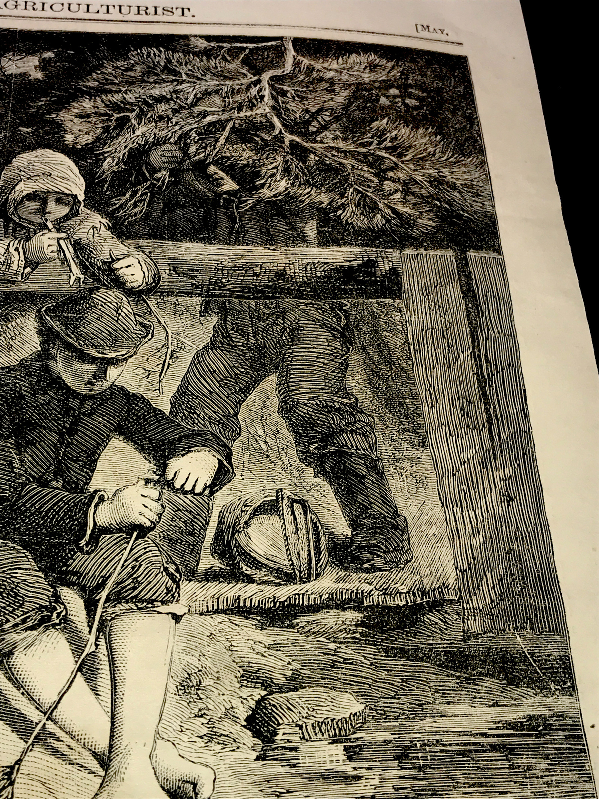 ORIGINAL 1872 THE WHISTLE-MAKERS Engraving Advertising & Article