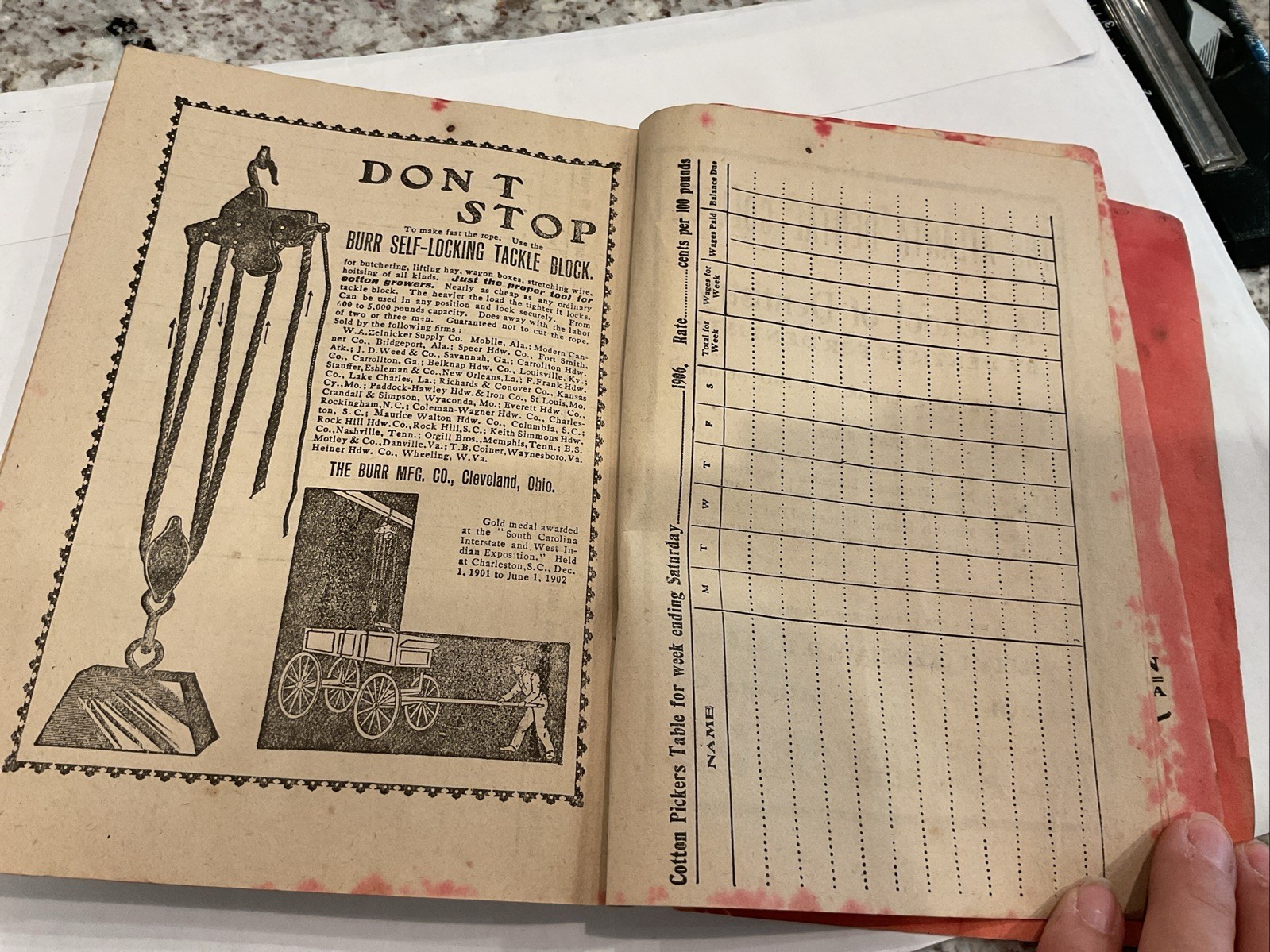 VINTAGE 1906 COTTON FARMER SELLERS MANUAL PEOPLES BANK ORANGEBURG SC Atlanta Ads