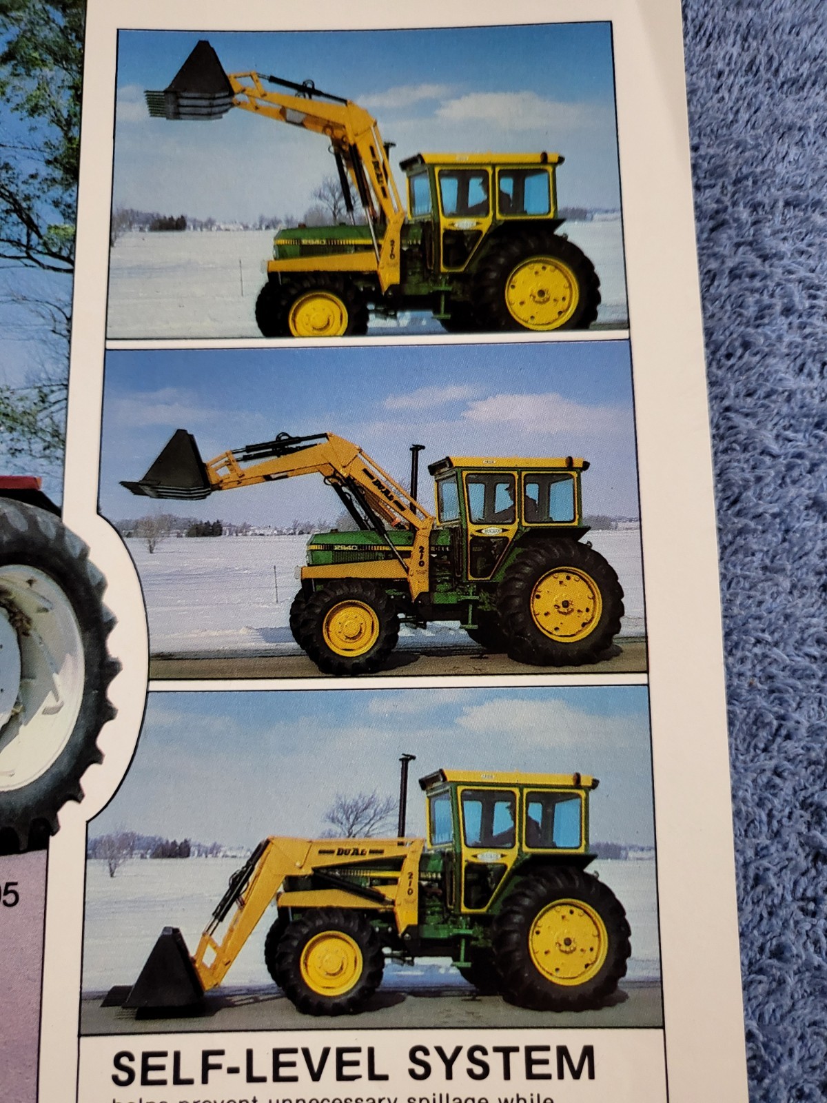 DUAL Model 205 210 Farm Tractor Loaders BROCHURE John Deere Hesston Allis etc.