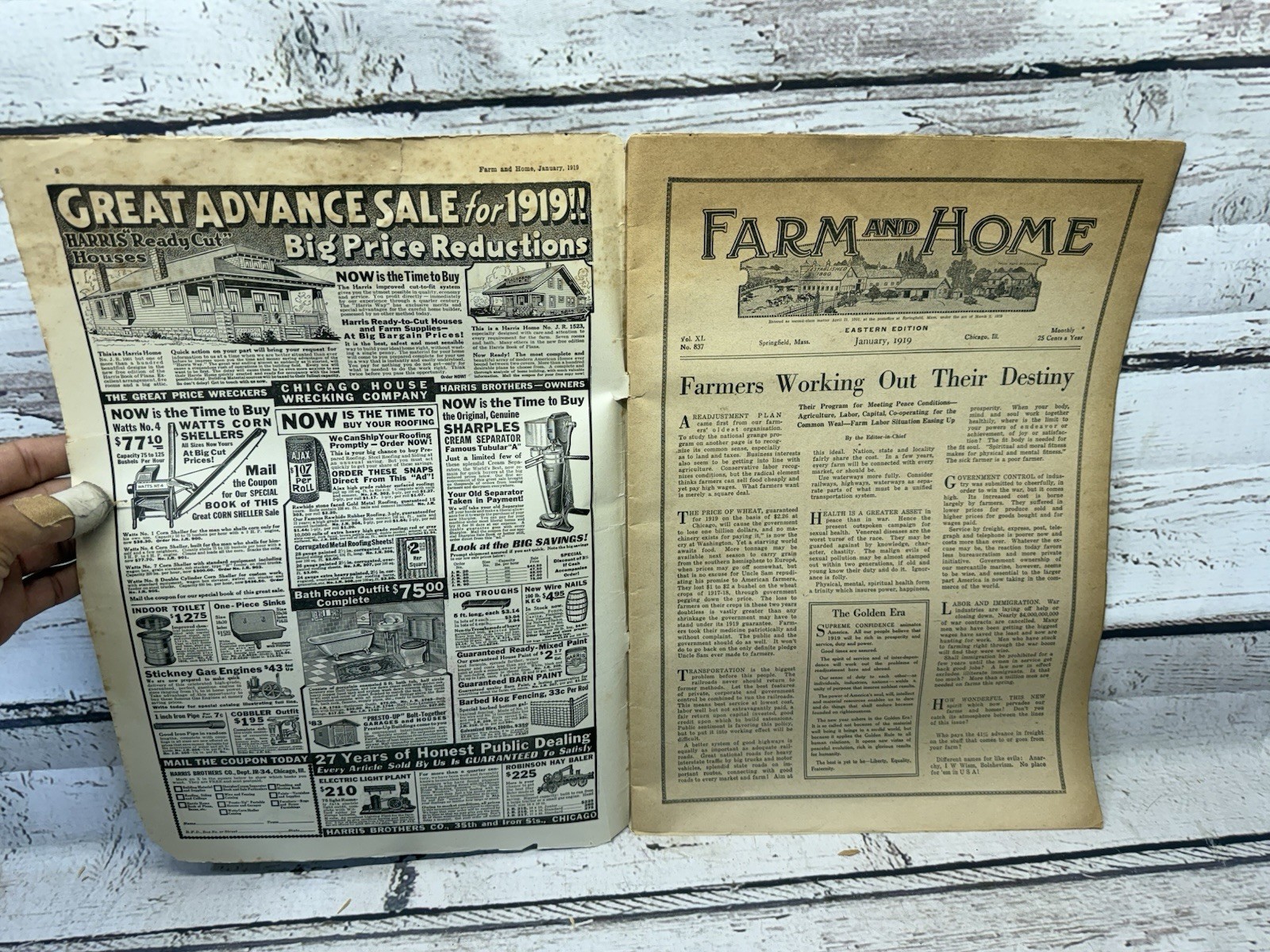 VTG Farm And Home Magazine 1919/1925 Farming Agriculture Stories DIY Original