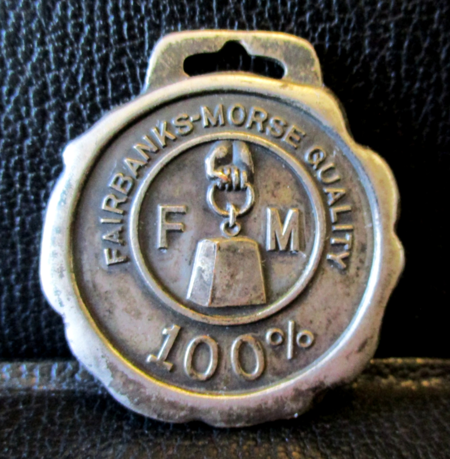 Fairbanks Morse FM Quality 100% Weighing Scales Metal Pocket Watch Fob Hit Miss