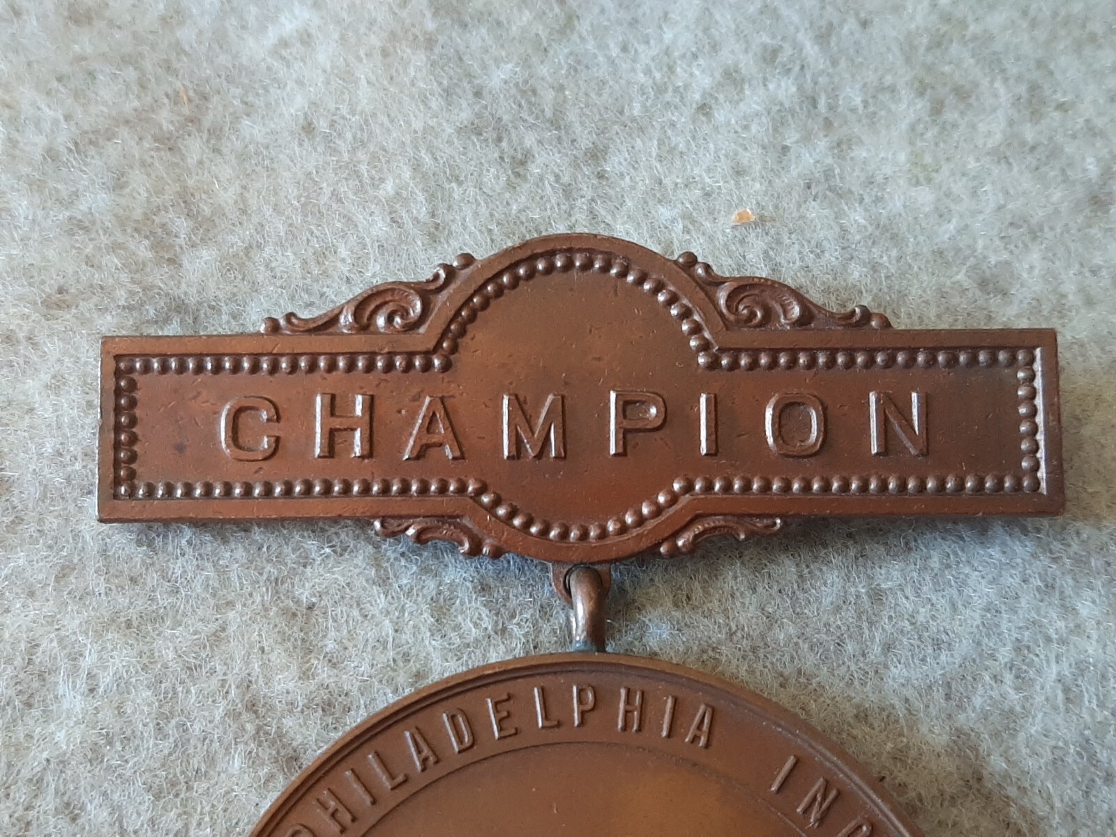 Vintage Champion Medal Best Bird Poultry Chicken Philadelphia Inquirer Award