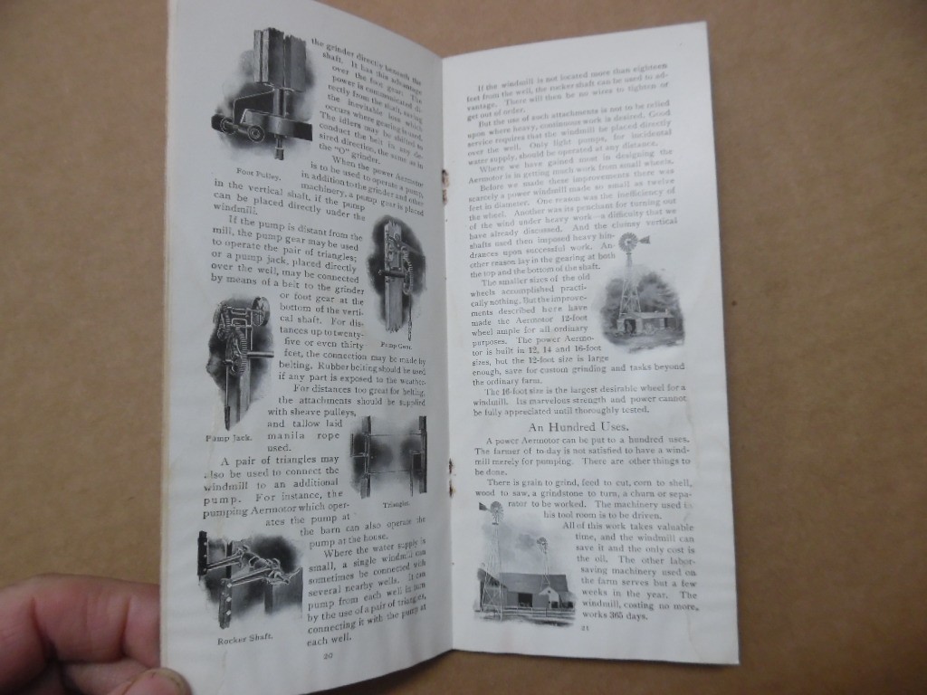 1901 AEROMOTOR Windmill Catalog Antique Original