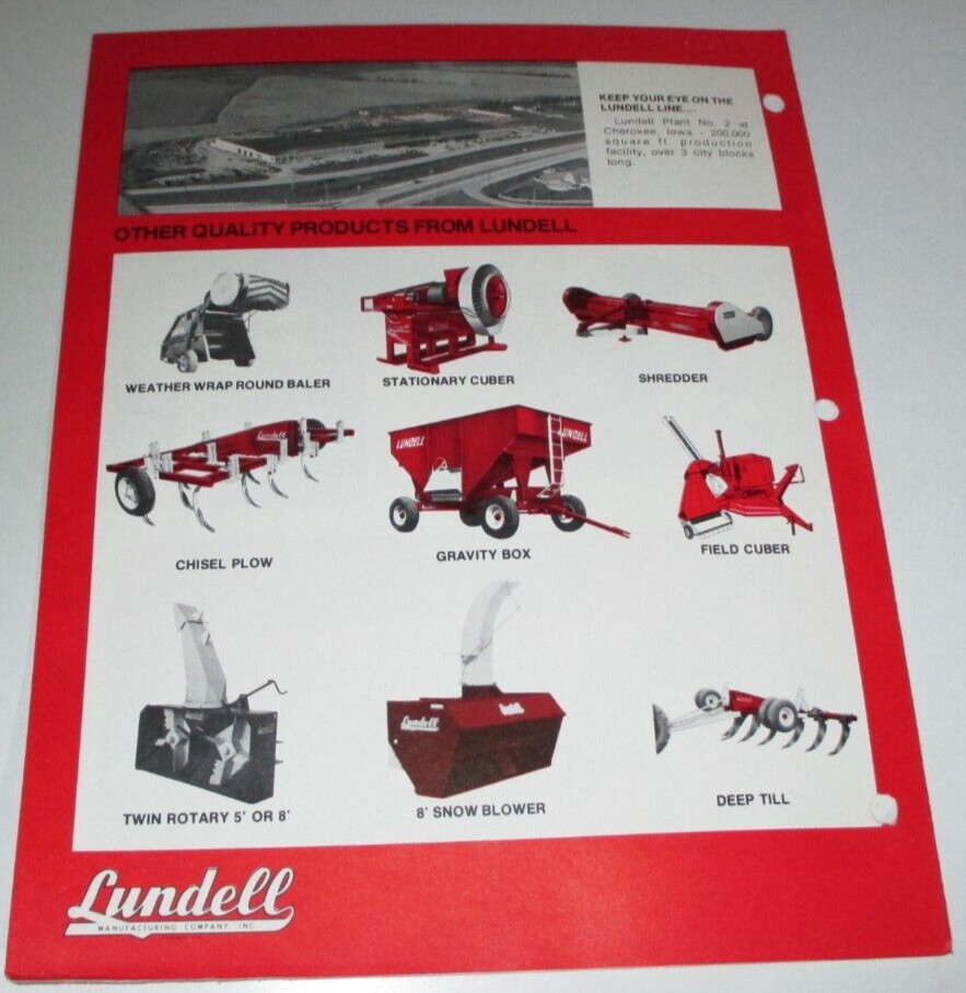 *Lundell 168 804 2004 Flail Shredder Chopper Mower Sales Brochure ORIGINAL!