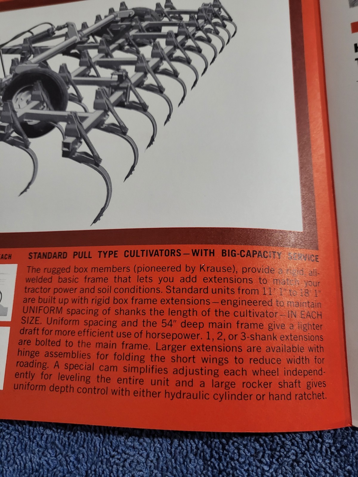 Vintage 1960s KRAUSE Field Cultivators 670-982 Sales BROCHURE Hutchinson, Kansas