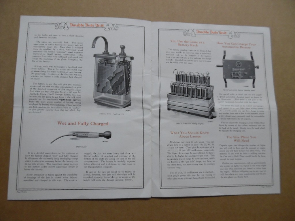 1922 Fairbanks Morse Double Duty Light Plant Catalog Z Engine Vintage Original