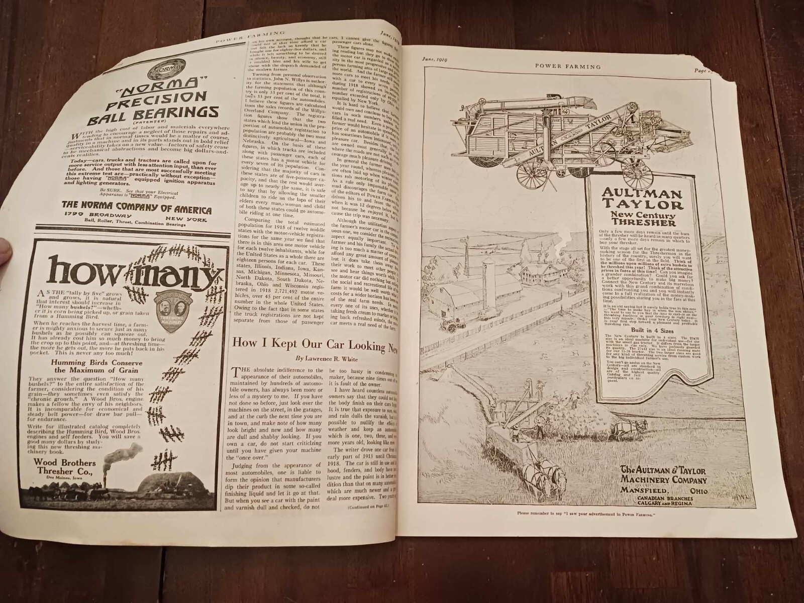 Vintage Magazine Power Farming June 1919 Ads Photos Farming News