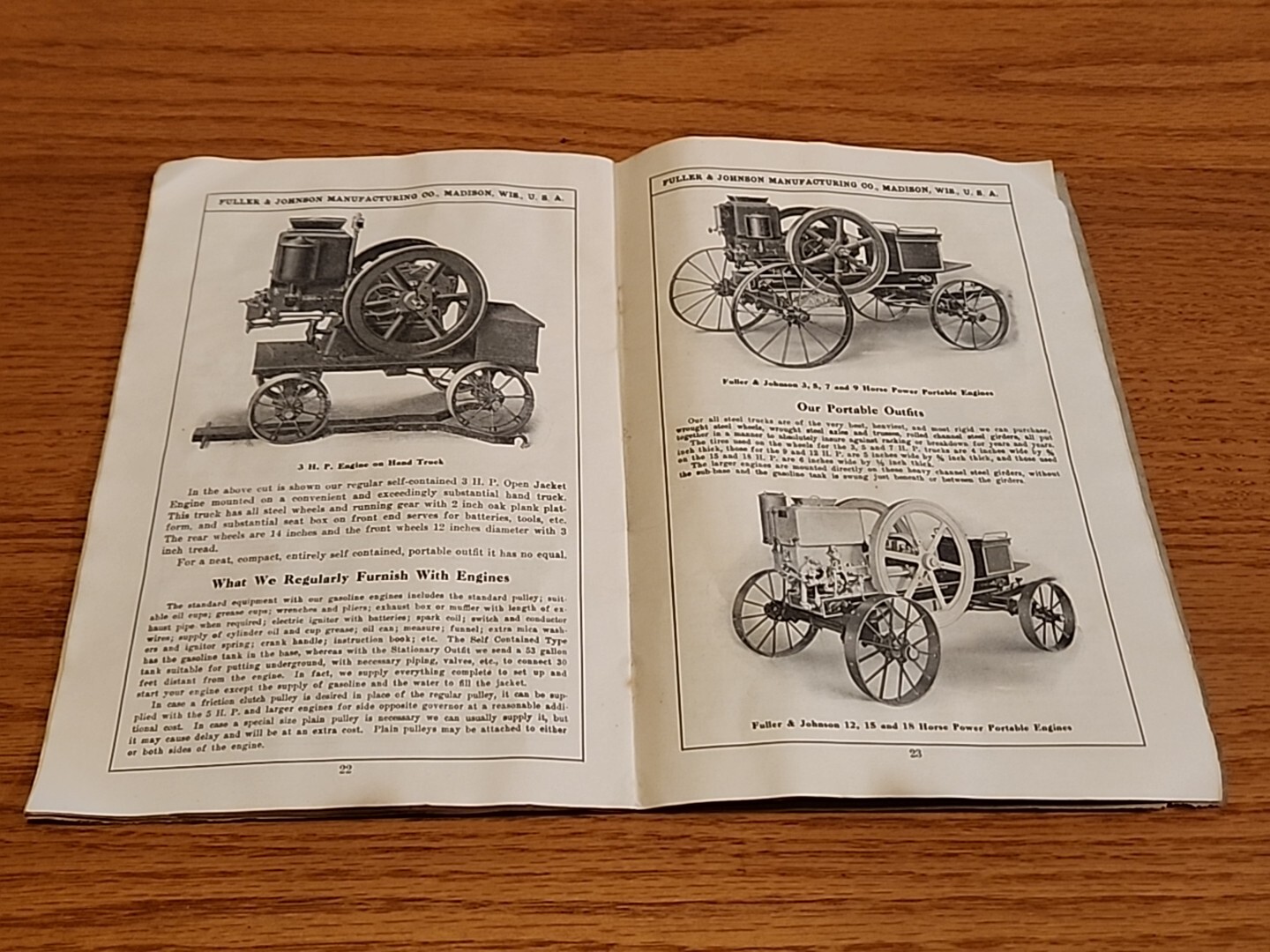 Fuller Johnson Double Efficiency Gasoline Engines Madison WI