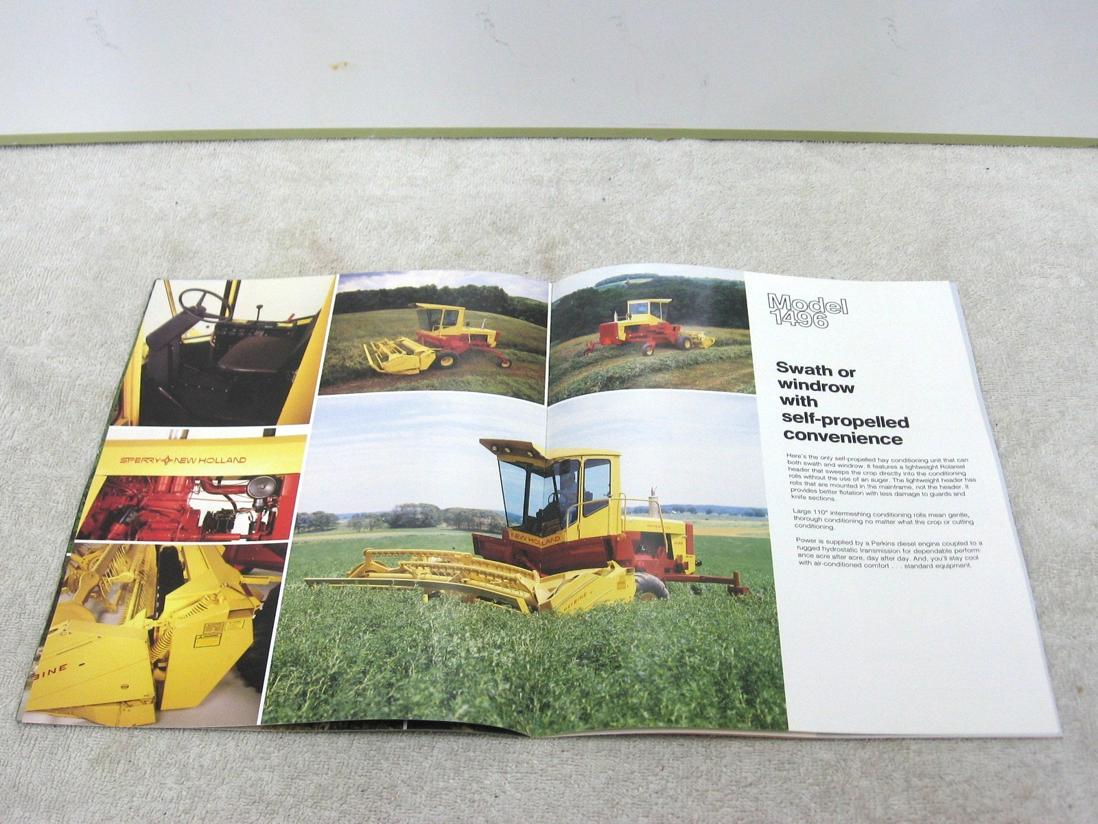 VINTAGE 1985 NEW HOLLAND TRACTOR HAYBINE CONDITIONER BROCHURE 472 474 488 489