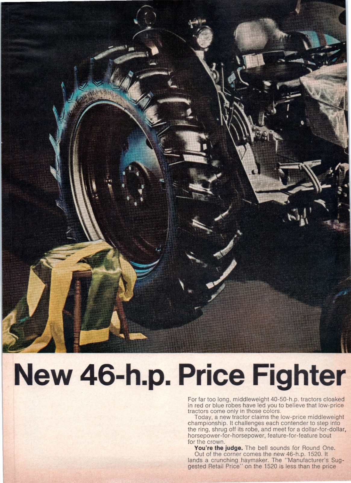 1969 John Deere 1520 Farm Tractor 60&rsquo;s Vintage 2-Page Print Ad