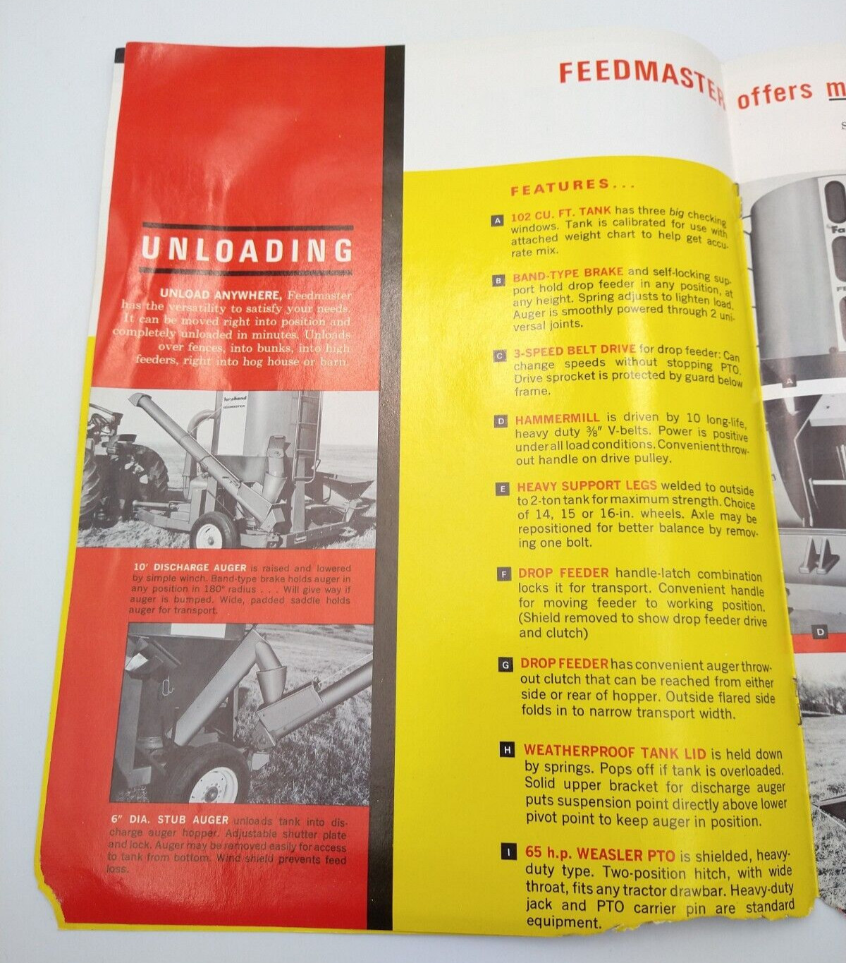 VTG 1960s Farmhand Feedmaster Dealer Sales Brochure 8 pg 8.5&Prime;x11&Prime; Grinder Mixer