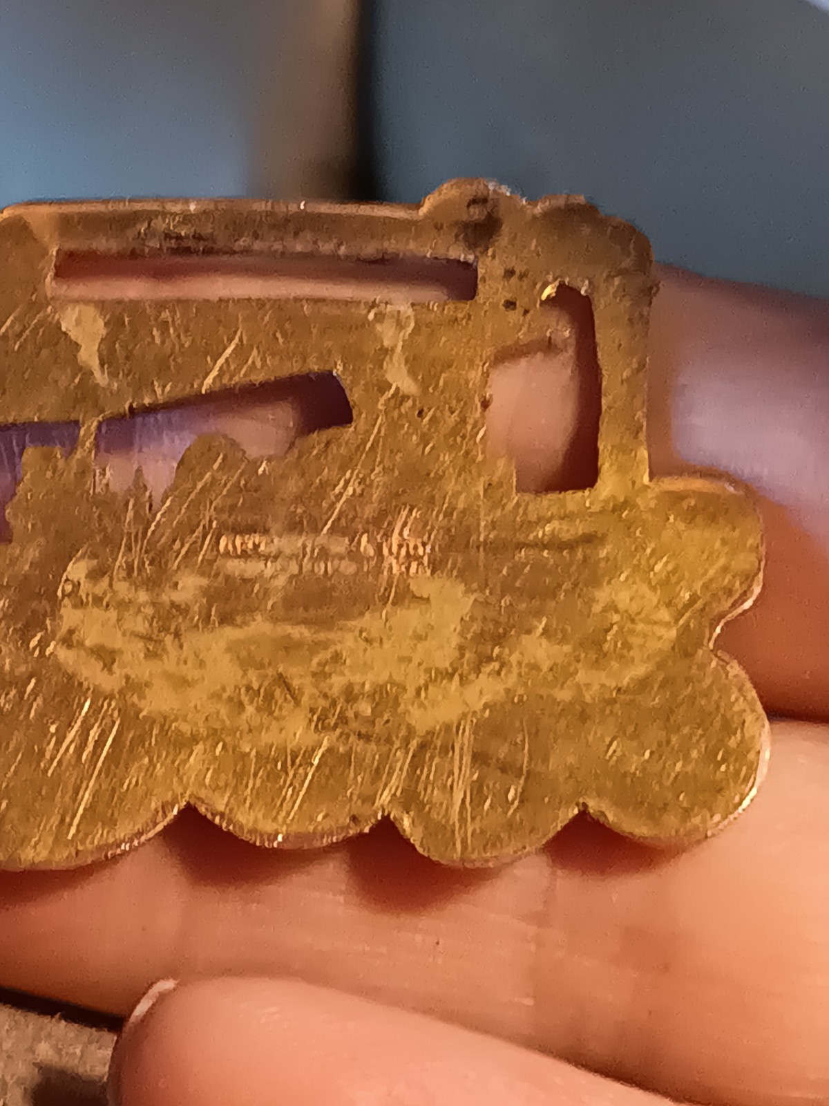 Case Steam Engine Watch Fob Advertisement Promotion Antique
