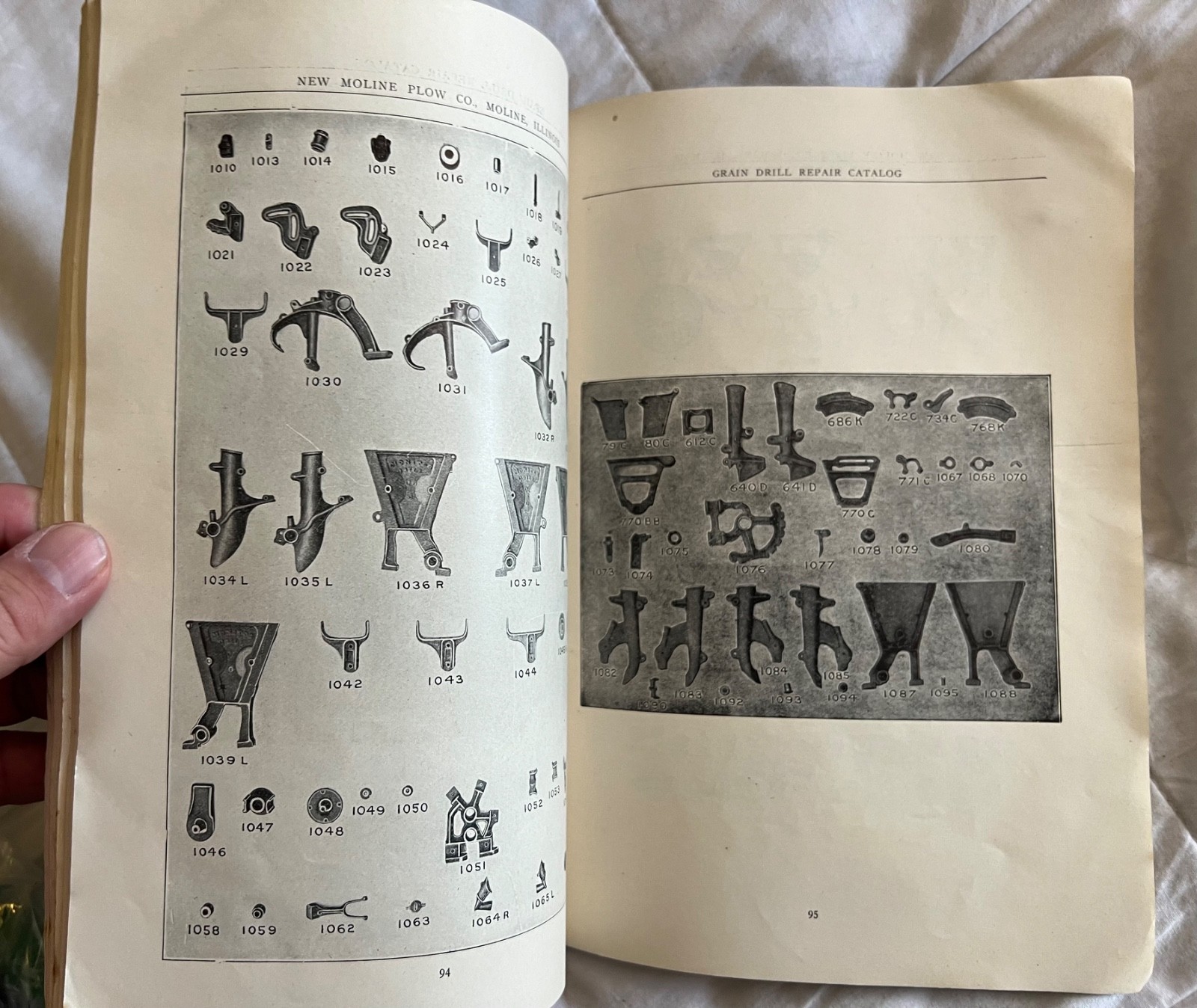 1924 Moline Repair Parts Catalog New Moline Plow Company Moline, Illinois