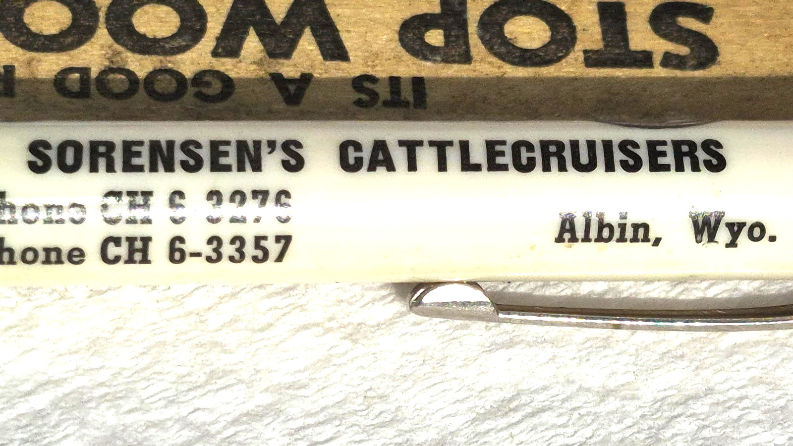 « Sorensen&rsquo;s CATTLECRUISERS * Phone CH 6-2276/3357 * Albin, Wyo. » Bullet Pen