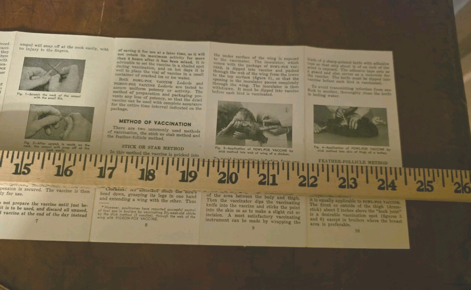 1943 Lederle Fowl-Chicken Pox Vaccine Insert Veterinary American Cyanamid