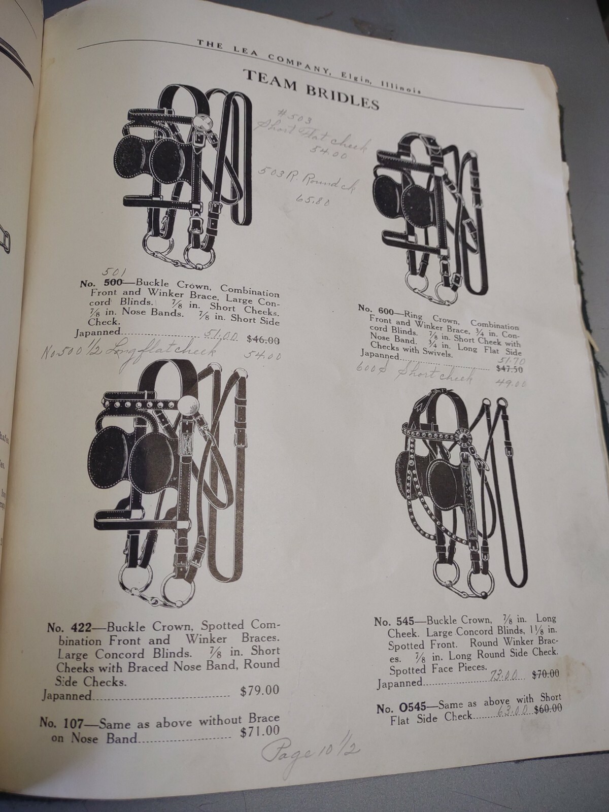 The lea Company Manufacturers Harness and Horse Collars Elgin Ill. 1928 catalog