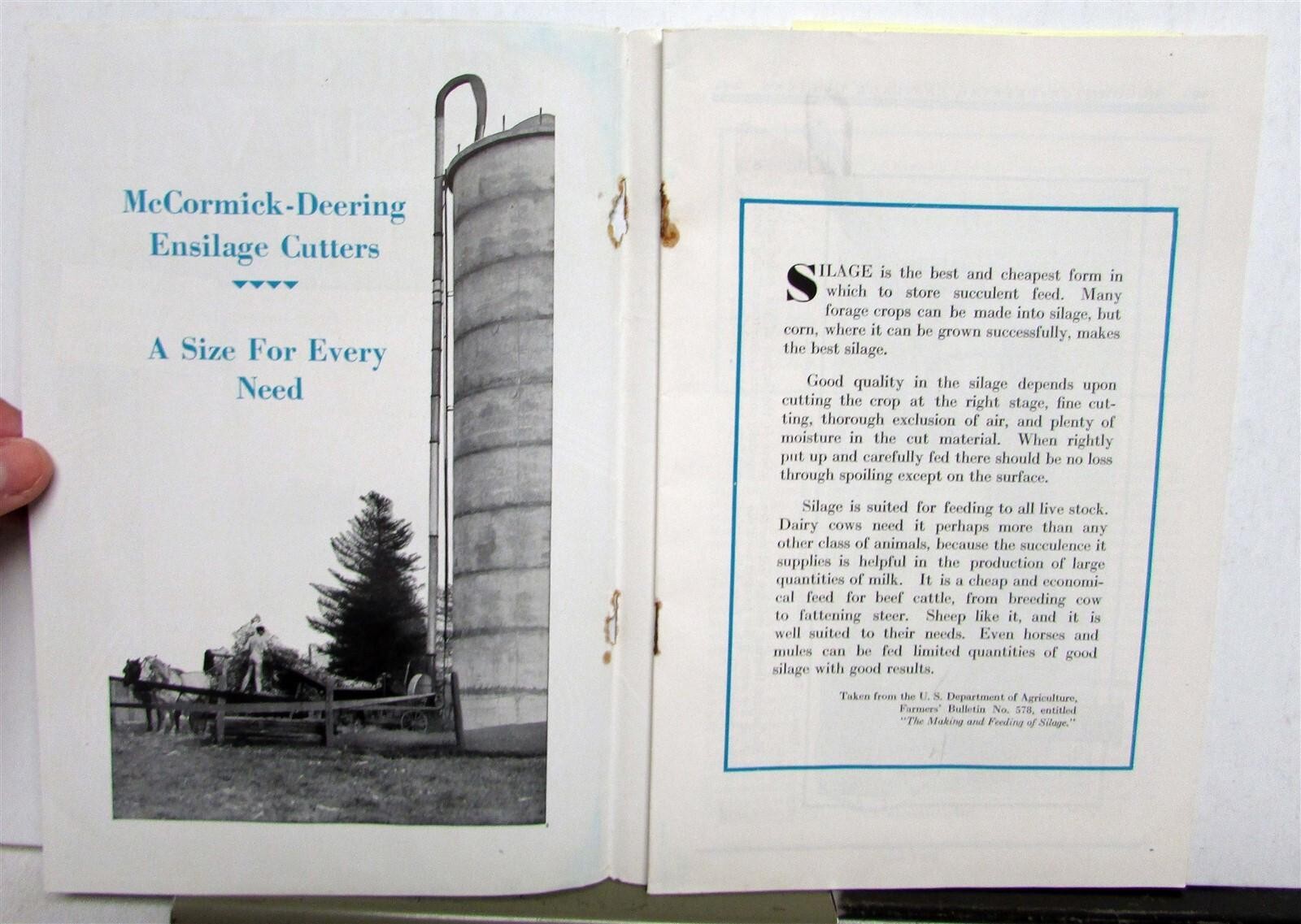 1934 International Harvester McCormick-Deering Ensilage Cutters Sales Mailer