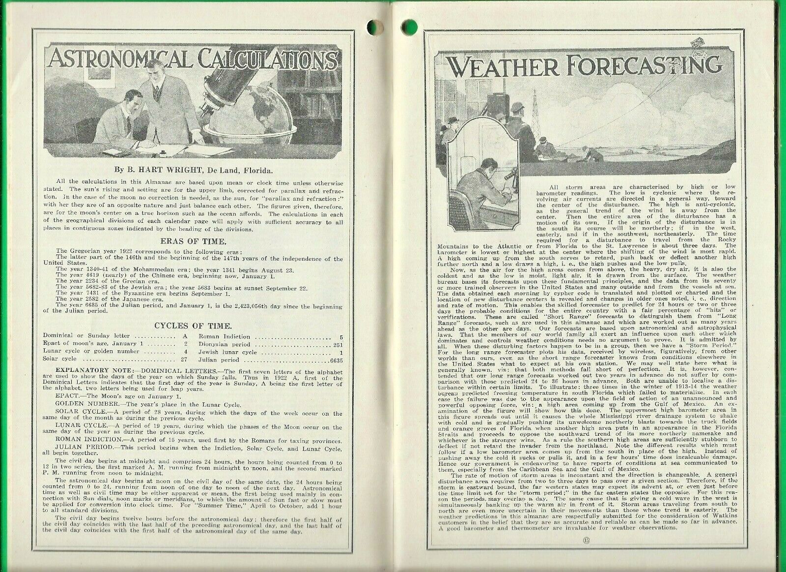 1922 WATKINS ALMANAC and HOME DOCTOR & COOK BOOK ~ MAIL-ORDER ~ WINONA, MN