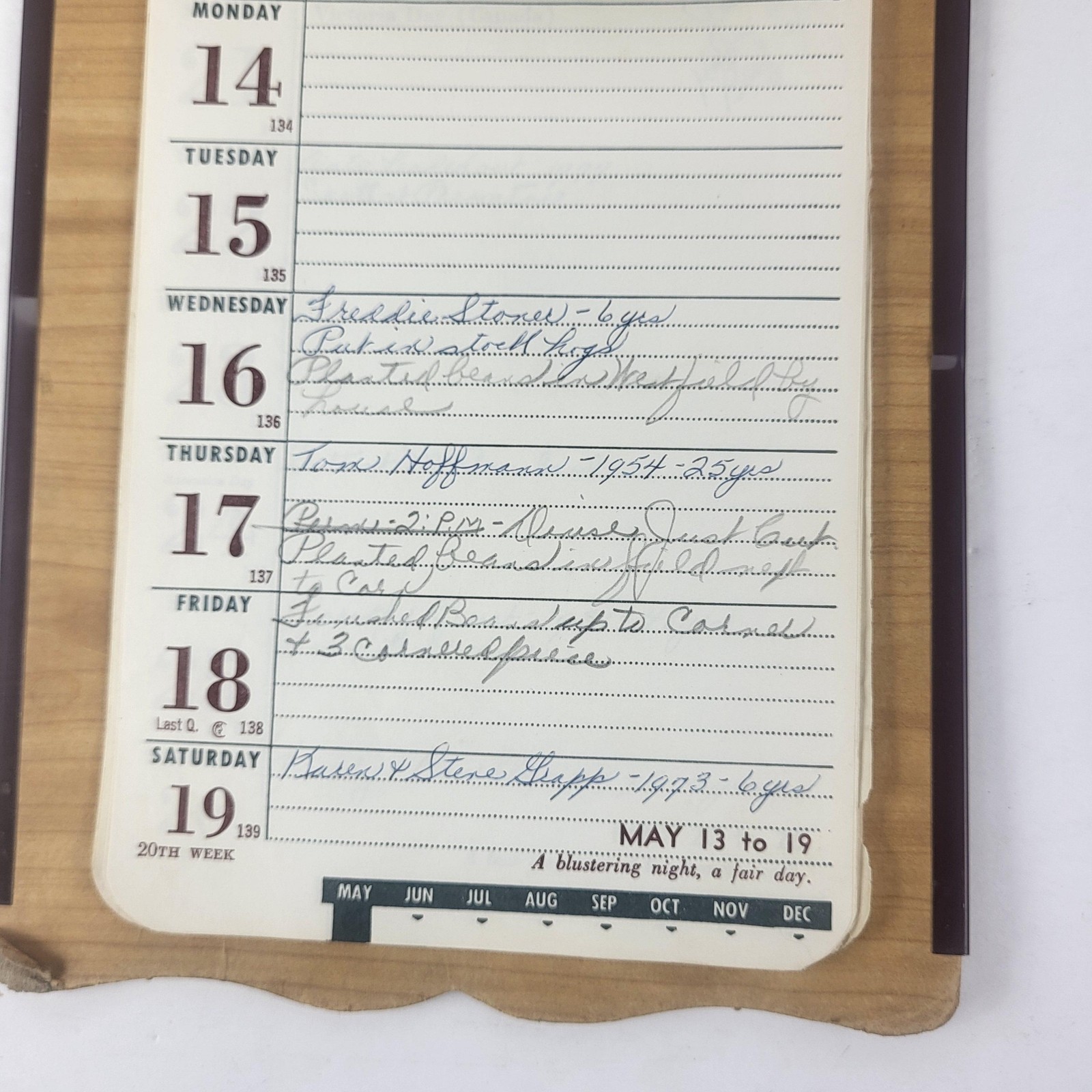 Vintage Eldridge Cooperative Co Brown Wall Calendar Sign 1979 Iowa Advertising