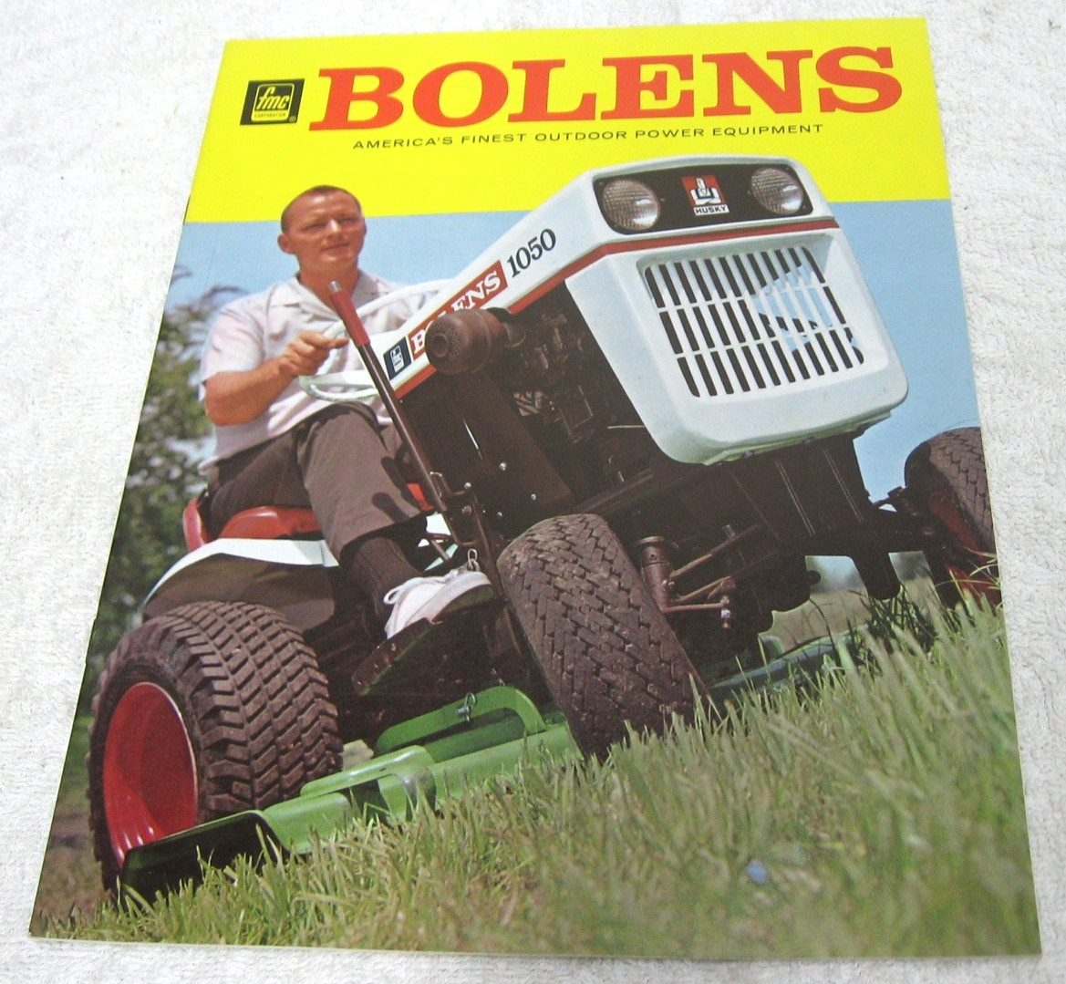 VINTAGE BOLENS HUSKY LAWN TRACTOR MOWER 1050 850 650 AND ATTACHMENTS BROCHURE