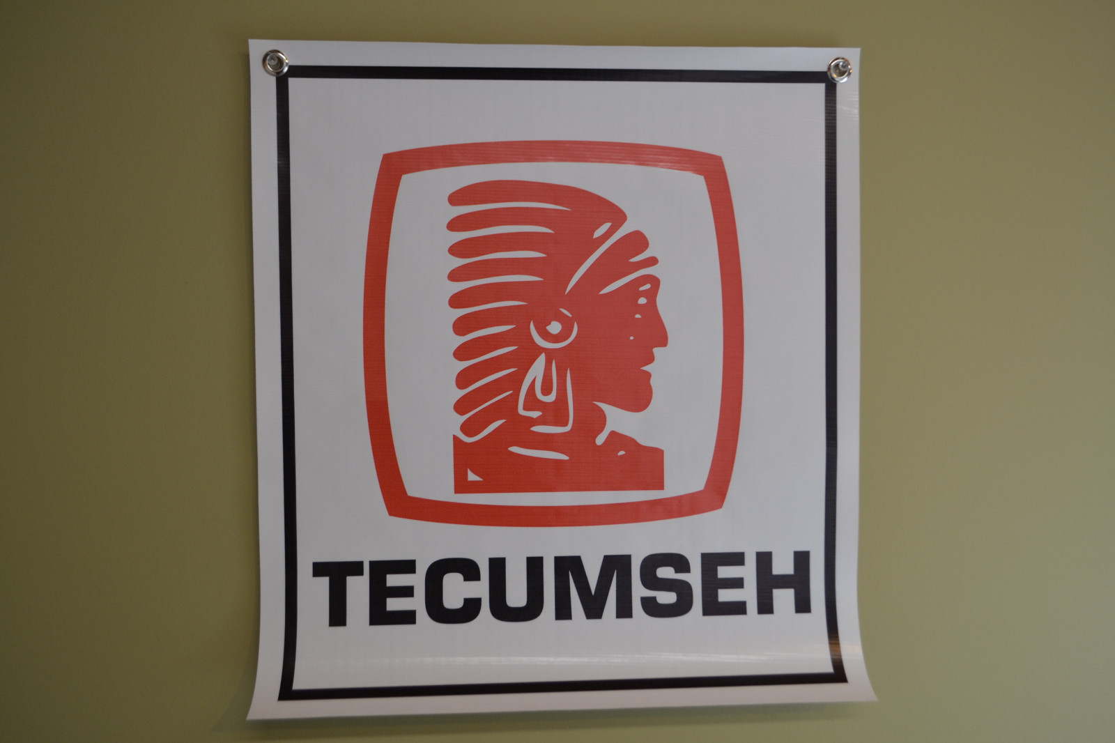 TECUMSEH Engine Banner Sign Mower Repair Shop GoKart Advertising Logo Free Ship