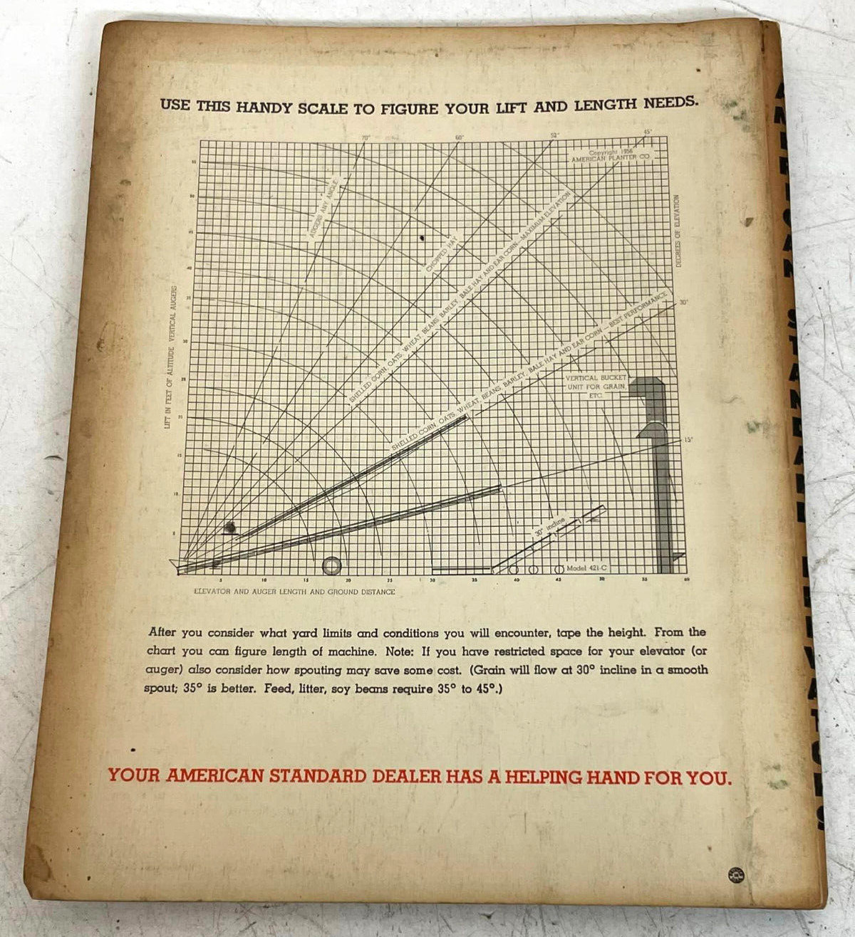 Vtg 1958 American Standard Planter Co Farm Equipment Print Ad Brochure Catalog