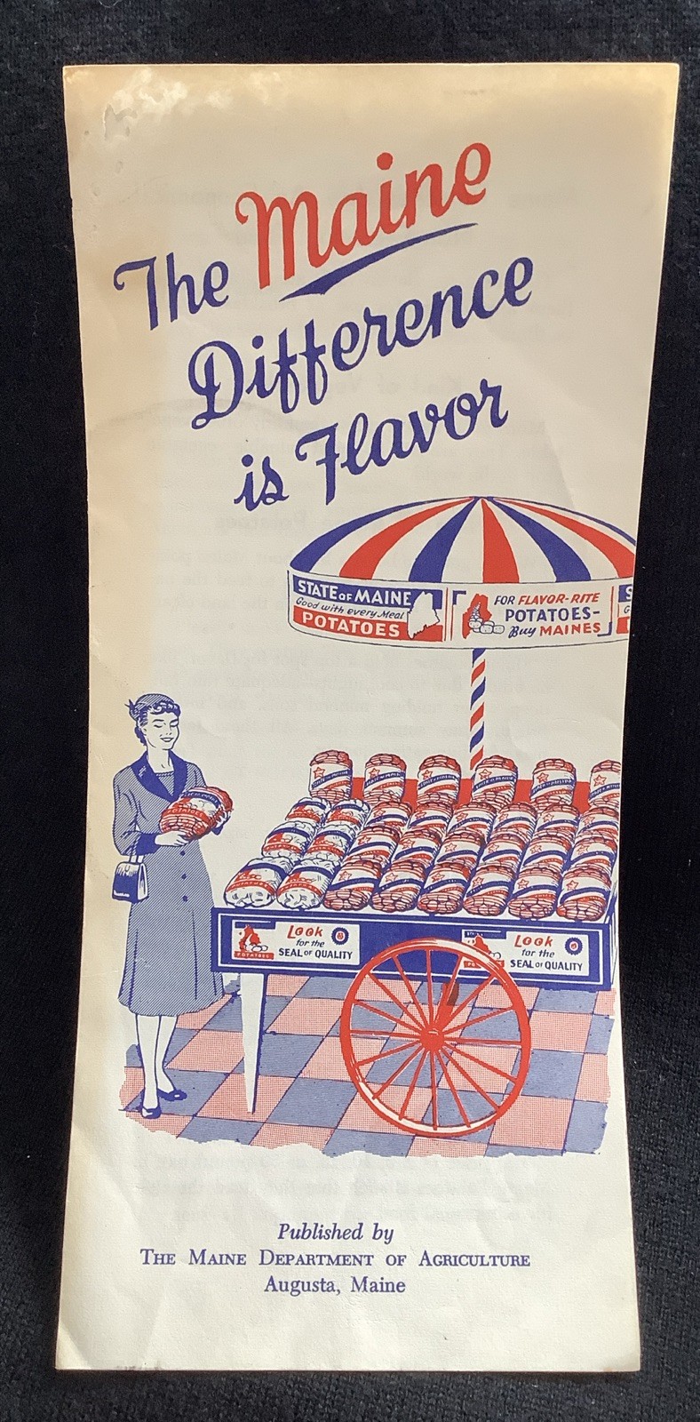 State of Maine potato department of agriculture vintage brochure Augusta