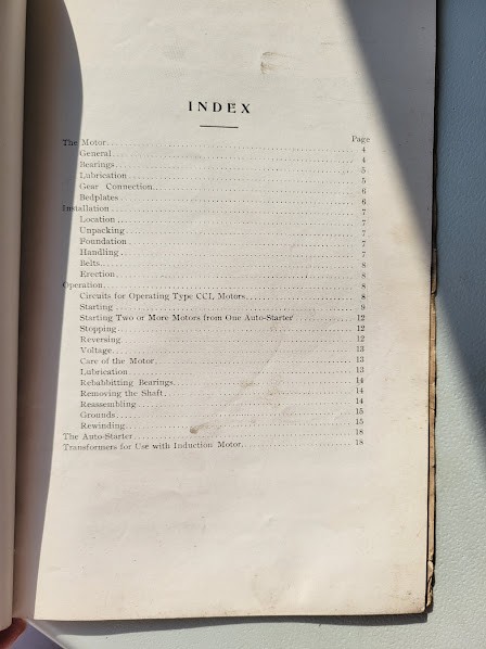 March 1906 Westinghouse Instruction Booklet Type CCL Motors Vintage Original