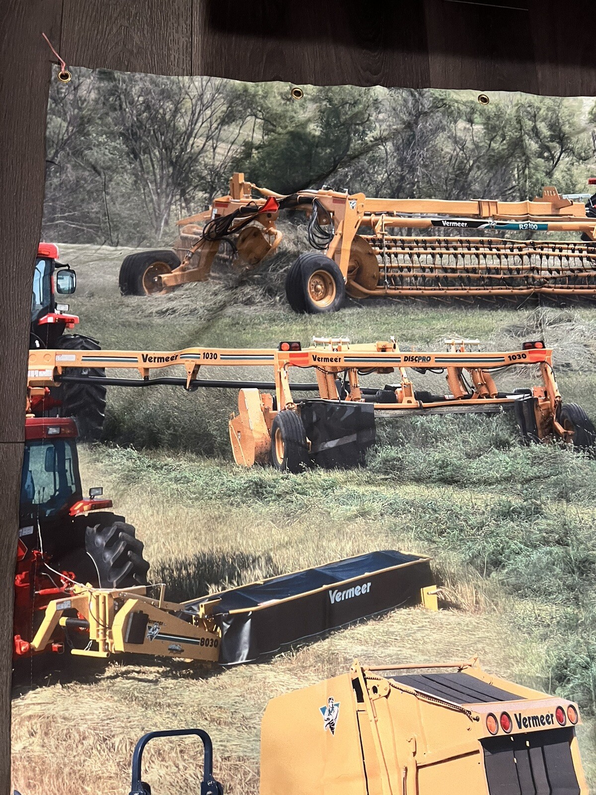 Rare Large 4.5’x9’ Vintage 2004 VERMEER AG Cloth Banner Sign Tractors Farming