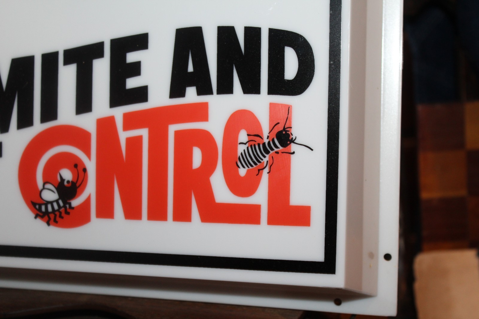 Vintage Arab U-Do-It Termite Pest Control Sign Light Cover Store Display