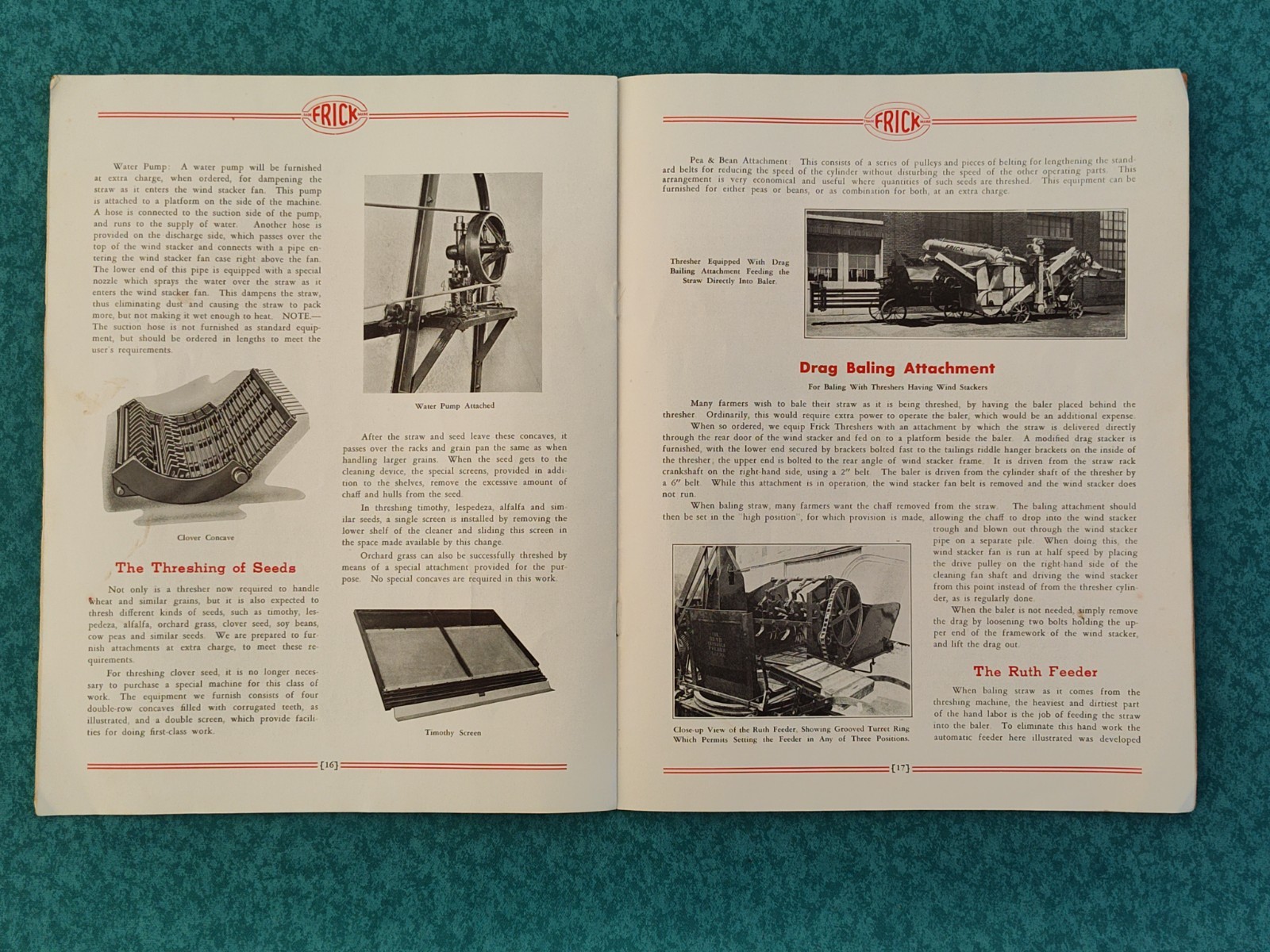 Frick Steel Threshers Catalog # 76-B Original
