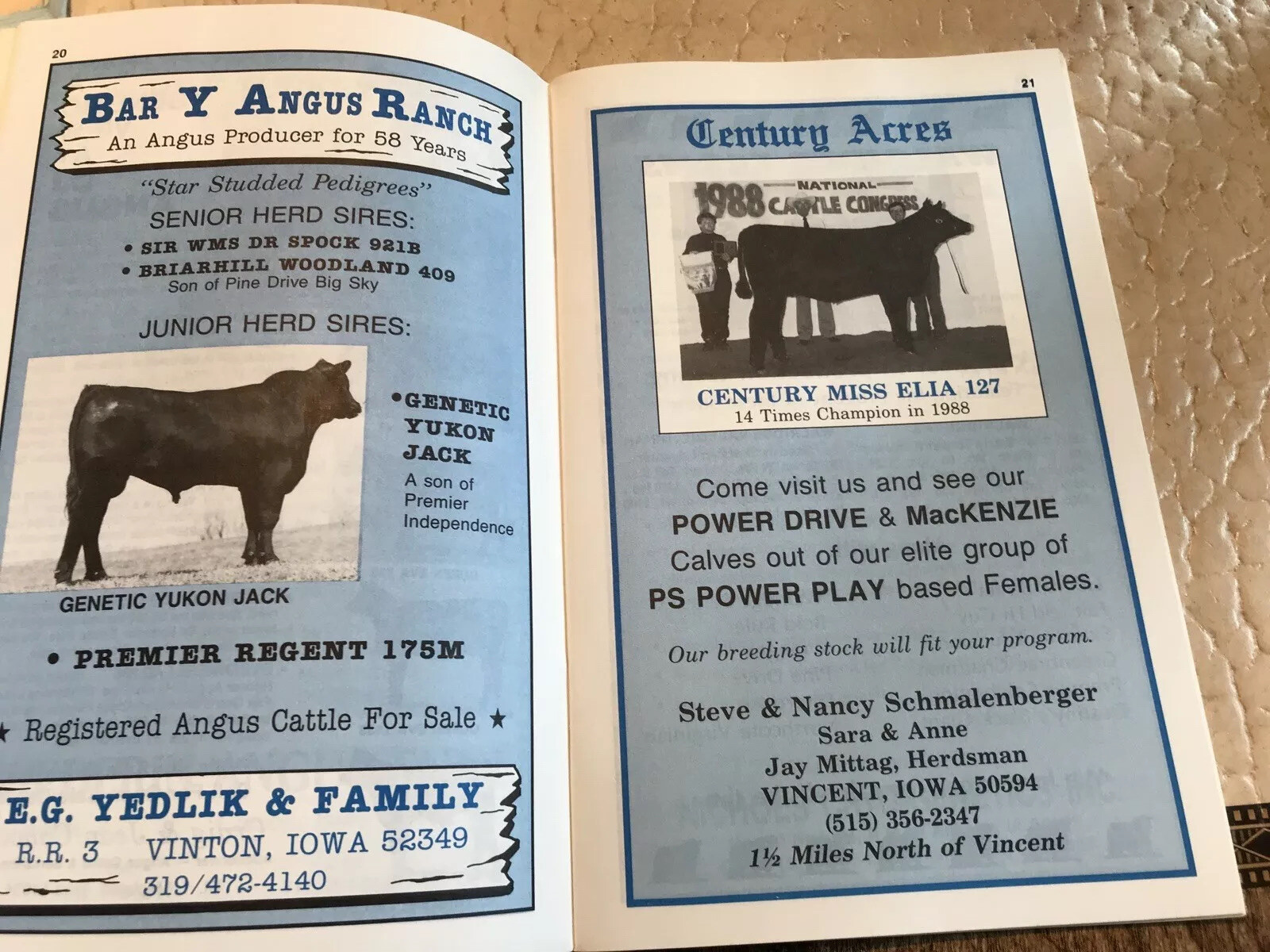 1989 Iowa Angus Directory-Softcover
