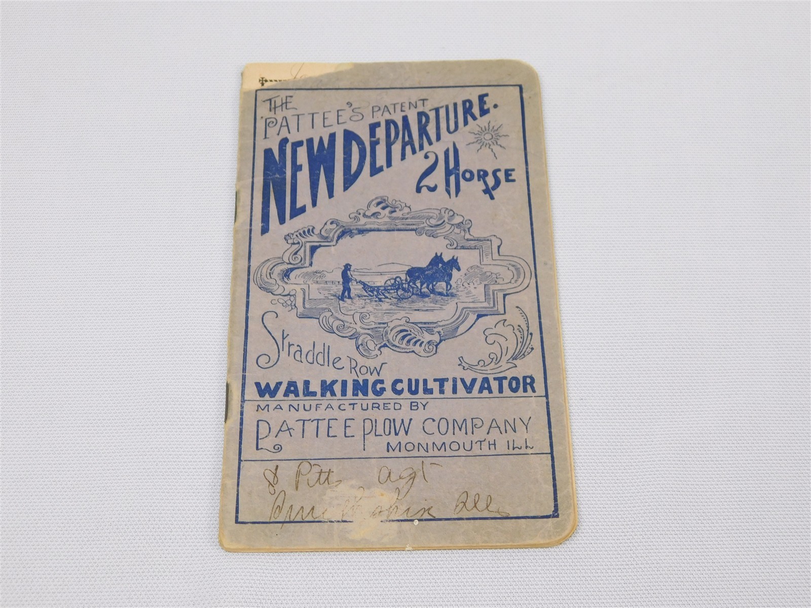 Antique 1899 Pattee Plow Co New Departure 2 Horse Cultivator Booklet Monmouth IL
